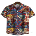 Mens beach wear printd holid shirt